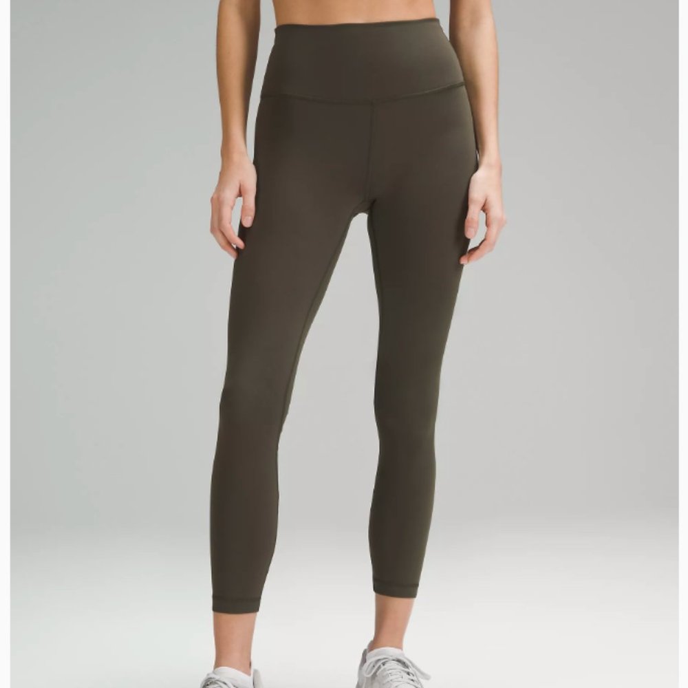 Lululemon Fast and Free Tight 25" - Olive Green - Size 6